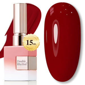 Double Rhythm 15ML Gel Nail Polish Pure Sheer Same Color Same Bottle Soak Off Gel Polish Art Manicure Salon DIY at Home for Women (Burgundy-A1129)