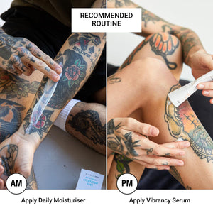 Stories & Ink Daily Moisturizer for Healed Tattoos, Anti Fade Body Lotion with UVA and UVB Filters, Hydrates and Helps Prevent Tattoo Fading, Vegan Tattoo Care, 6.8 Fl Oz / 200ml