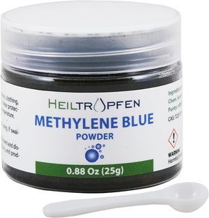 Heiltropfen Methylene Blue Powder 0.88 Oz - 25 g | Ultra High Purity | USP Pharma Grade Ingredients - Third-Party Tested | Formaldehyde Free | incl. Spoon
