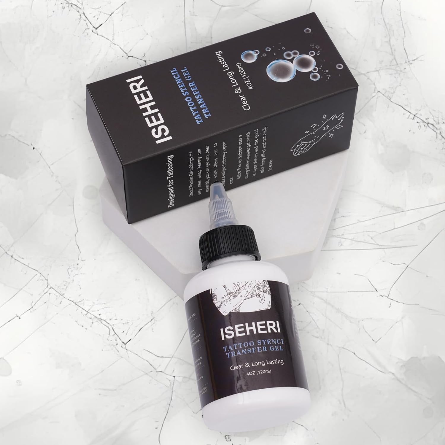Tattoo Transfer Gel, 4oz Stencil Cream - Fast & Clear Long Lasting Solution for Tattoo Artists - Supplies