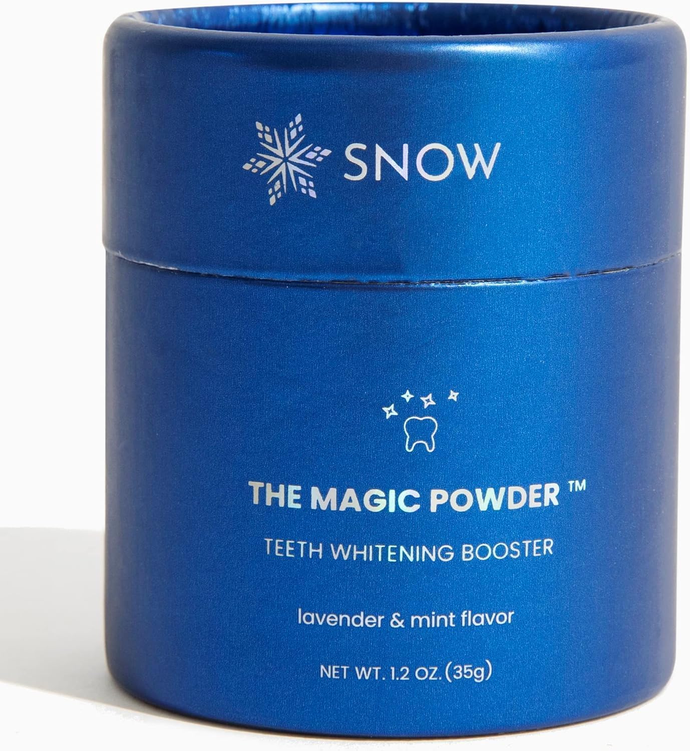 Snow Teeth Whitening Magic Powder - Teeth Whitening Kit Supplement, Adds Whitening Effects to Any Toothpaste, Oral Care Product with Calcium Carbonate for White Teeth, Lavender & Mint Flavor - 0.63-oz