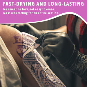 Tattoo Stencil Transfer Gel Purple 6.76 Fl Oz | Smudge-Proof Quick-Drying Vegan Gentle Gel, Works With Transfer Paper & Machines, Ideal For Tattoo Artists And Beginners