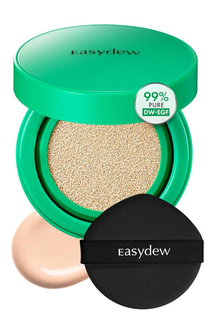 Easydew Mela B Toning Ampoule Cushion - 2-in-1 Korean Skin Care & Face Beauty Makeup - Age-Defying Full Coverage Cushion Foundation with Niacinamide & Hyaluron-Vital C 0.45 oz (#23 Natural)