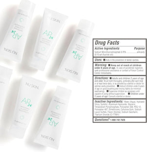 Nu Skin AP 24 Whitening Fluoride Toothpaste | AP 24 Blend | Vanilla Mint Flavor | Brightens Teeth | Removes Surface Stains | Prevents Dental Cavities & Plaque | Enamel-Safe | 4 oz | 1 Pack