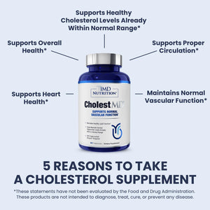 1MD Nutrition CholestMD with Olive Leaf Extract, Bergavit, Niacin, Garlic | 60 Capsules