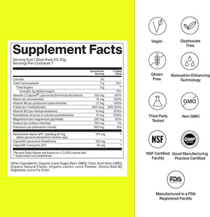 The Absorption Company Electrolyte Powder Packets - Workout Recovery & Hydration Drink Mix with Liposomal Glutathione, Vitamin C & Methylated B Vitamins - Mango Lemonade (28 Sticks)