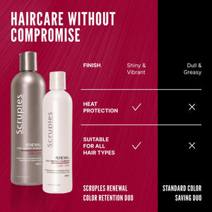 Scruples Color Renewal Duo - Gentle Shampoo (12 oz) & Conditioner (8.5 oz) for Color-Treated Hair – Maintain Vibrancy & Shine