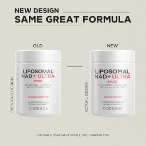 Codeage Liposomal NAD+ with Resveratrol & Vitamin B - NAD Plus Ultra for Energy & Healthy Aging Support - NAD Vitamin Supplement with Quercetin, Betaine, Riboflavin - Bioavailable - 90 Capsules