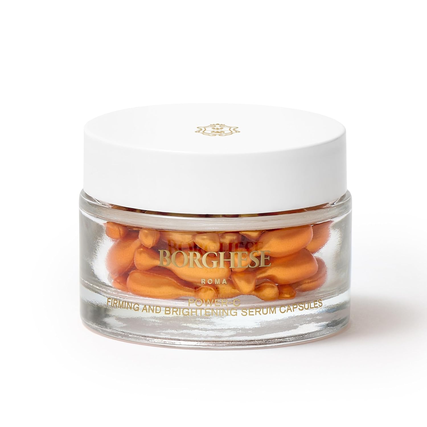 Borghese Power-C Serum, 50 Capsules - L Ascorbic Acid Vitamin C Serum 20% with Vitamin E for Fine Lines, Wrinkles, & Firmness, for All Skin Types