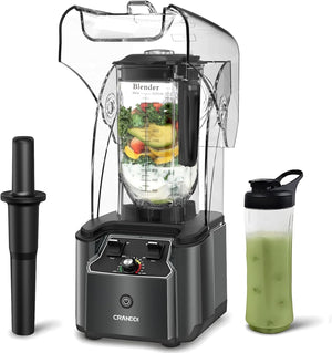 Commercial Quiet Blender, 2200 Watt Professional Countertop Blender with 80oz Pitcher, Built-in Pulse & 15-speeds Control, Smoothie Blender for Commercial and Home, K90 Red