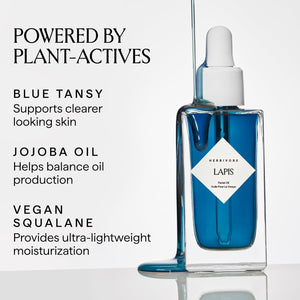 HERBIVORE Lapis Facial Oil | Balances Oil & Soothes Redness with Blue Tansy & Squalane | Safe for Oily & Acne Prone Skin, Non-Comedogenic, Vegan
