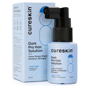 Cureskin Anti Gray Hair Serum | Gradually Reduces Gray Hair on Head & Beard Without Dye | Restores Natural Hair Colour in 4 months with Peptide-52, Acetyl Tyrosine & Larix Extract (2 Months Supply)