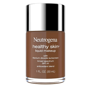 Neutrogena Healthy Skin Liquid Makeup Foundation, Broad Spectrum SPF 20 Sunscreen, Lightweight & Flawless Coverage Foundation with Antioxidant Vitamin E & Feverfew, Natural Tan, 1 fl. oz