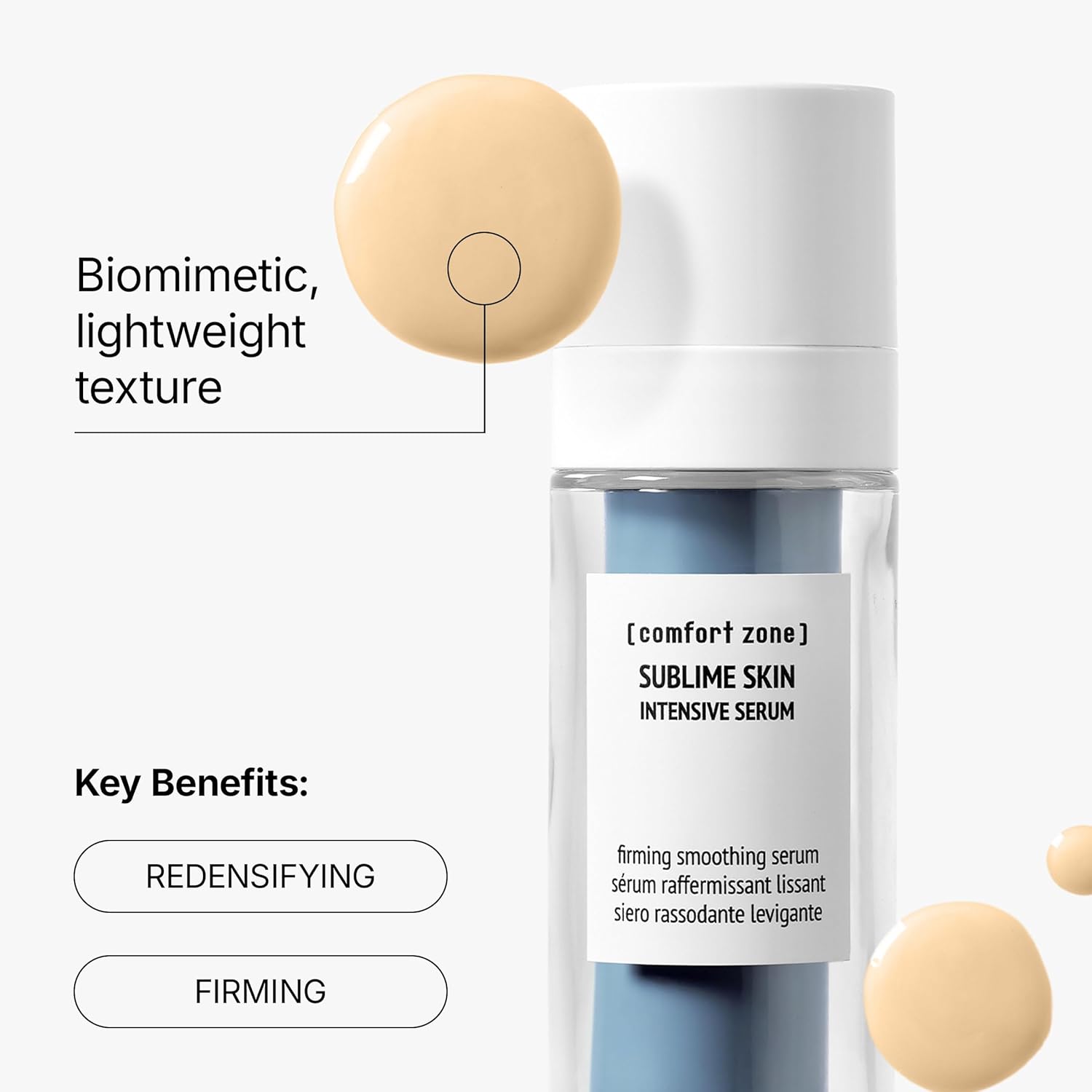 [ Comfort Zone ] Sublime Skin Intensive Serum, Firming And Smoothing Anti-Aging Formula, Wrinkle Reduction And Plumping For All Skin Types