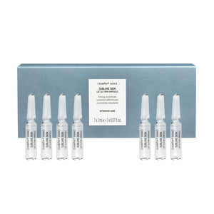 [ comfort zone ] Sublime Skin Lift & Firm Ampoules, Concentrated Anti-Aging Serum, Plumps, Smooths, Reduces Wrinkles, Clean Beauty, Peptides, Hyaluronic Acid, Mature Skin, 7 x 0.06 Fl Oz