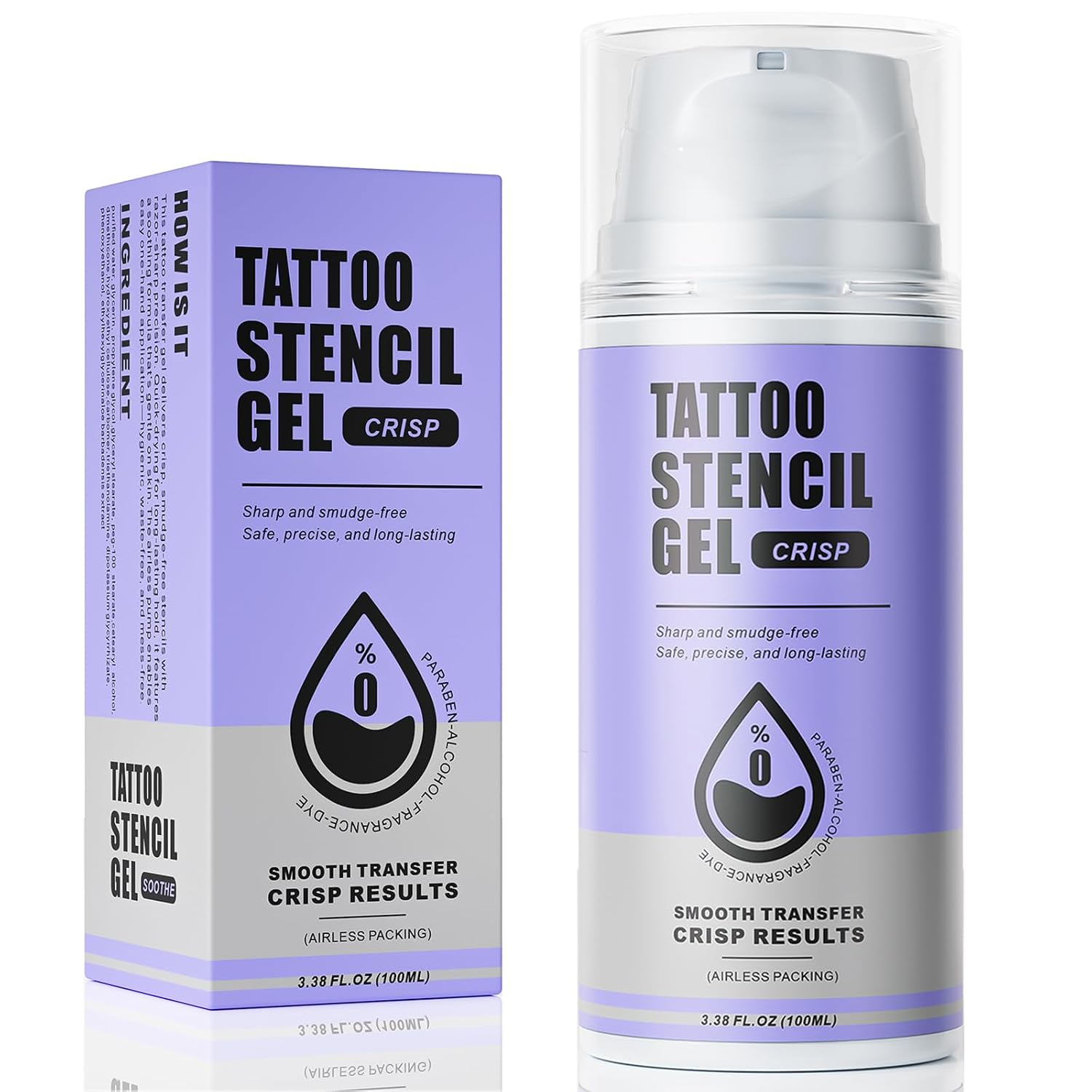 Tattoo Stencil Gel 3.38Oz Professional Tattoo Transfer Gel | Sharp Lines Smooth Application Vegan Friendly Tattoo Supplies for Artists & Beginners