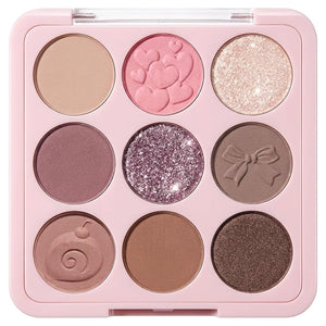 Erinde 9 Colors Mini Eyeshadow Palette, Neutral Brown & Nude Shades Eye Shadow Makeup Palette, Highly Pigmented Matte Shimmer & Glitter Eyeshadow Long Lasting Blendable for Daily Natural Look