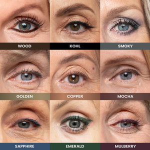 PRIME PROMETICS PrimeEyes Glide Eyeliner for Mature Women – Waterproof, Long-Stay and Mess-Proof – Gel Creme Texture, Discreet Sharpener and Effective Smudger (Mulberry)