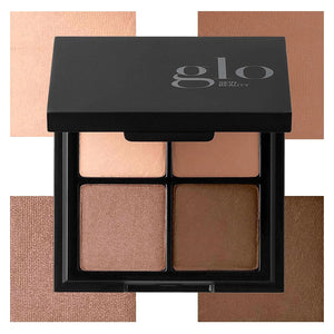 Glo Skin Beauty Eye Shadow Quad | Four Expertly Matched Shades for A Custom Eye Statement, (Bon Voyage)