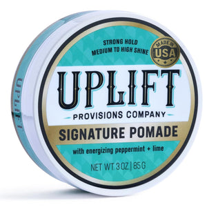 Uplift Signature Pomade - Hair Pomade 3 oz, Strong Hold High Shine | Water-Based Easy Washout, Adds Definition, Controls Flyaways
