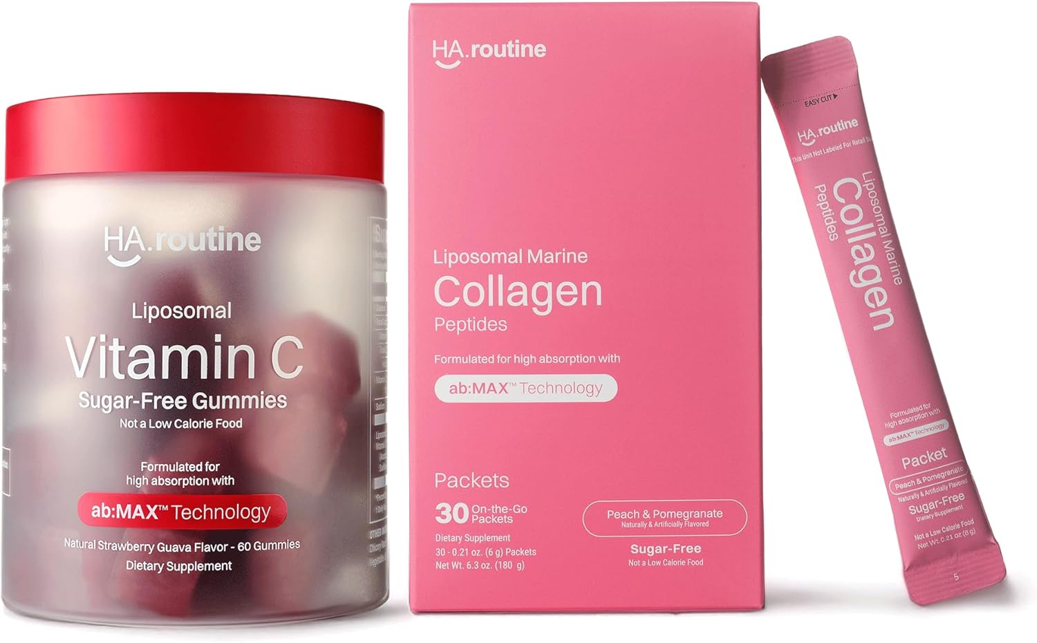 Haroutine Liposomal Vitamin C Gummies and Liposomal Marine Collagen