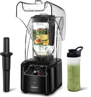 Commercial Quiet Blender, 2200 Watt Professional Countertop Blender with 80oz Pitcher, Built-in Pulse & 15-speeds Control, Smoothie Blender for Commercial and Home, K90 Red