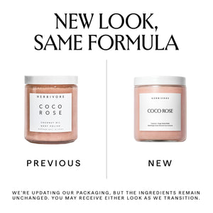 HERBIVORE Coco Rose Coconut Oil Body Polish | Exfoliating Body Scrub with Shea Butter | Smooths & Softens Skin, Plant-Based, Vegan, for All Skin Types