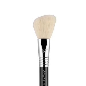 Sigma Beauty Travel Essential Trio - Makeup Brush Set for Foundation Powder Eyeshadow - 3 Tool Brushes with Brush Tin Holder - Skin Safe, Vegan Makeup Brushes for Travel - Black