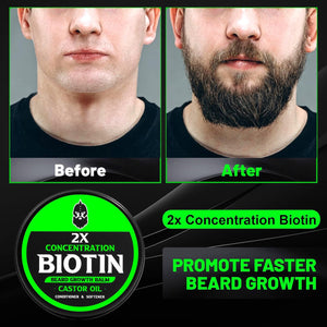 First Melody Beard Balm, 2X Thickening Biotin, with Castor Oil and Argan & Jojoba Oils, Promotes Beard Growth, Styles, Strengthens & Softens Beards & Mustaches, 2 Ounce, Vanilla, Cedar, Orange