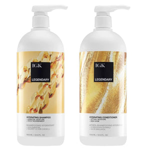 IGK GOOD BEHAVIOR Ultra Smooth Shampoo & Conditioner Set + Travel Size Packettes | Frizz Control + Shine | Vegan + Cruelty-Free | 8 oz (Pack of 2)