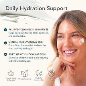 Riversol Face Moisturizer & Rosacea Cream for Sensitive Skin | Lightweight Redness Relief | Stabilized Vitamin C & Shea Butter | Fragrance Free | Dermatologist Developed