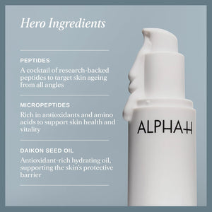 Alpha-H Multi-Peptide Face Serum - Firms & Plumps Fine Lines (30ml) | Peptide Blend Visibly Boosts Bounce & Elasticity, Lightweight, Fragrance-Free, Layers Under Moisturizer, Australian Made