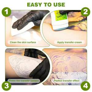 2 Pack Tattoo Transfer Gel - Combofix 5.6oz Stencil Gel Professional Clear Long Lasting Tattoo Transfer Cream for Artists and Beginners Tattoo Supplies (160g)