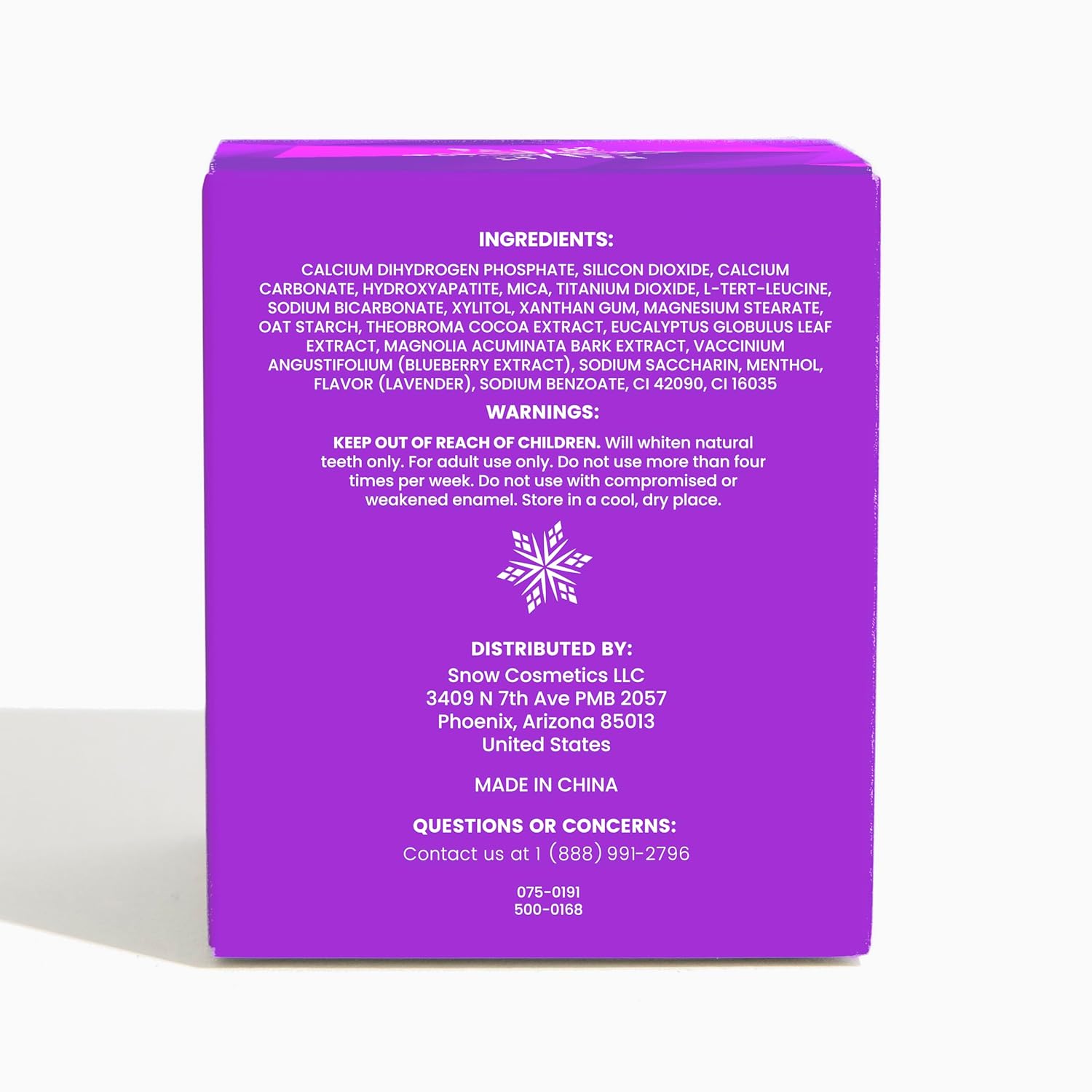 SNOW Purple Magic Powder - Purple Teeth Whitening Powder, Color Correcting with Hydroxyapatite, Stain Removal, Color Corrector, and Toothpaste Booster - 18g