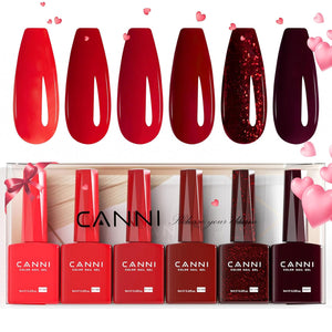 CANNI 6Pcs 9ml Hema-Free Nail Dehydrator Primer, Base Coat Reinforce Diamond Gel Top Coat and Matte Top Coat Gel Nail Polish Set, Soak Off LED Nail Gel Polish Set Nail Art Starter Manicure Salon