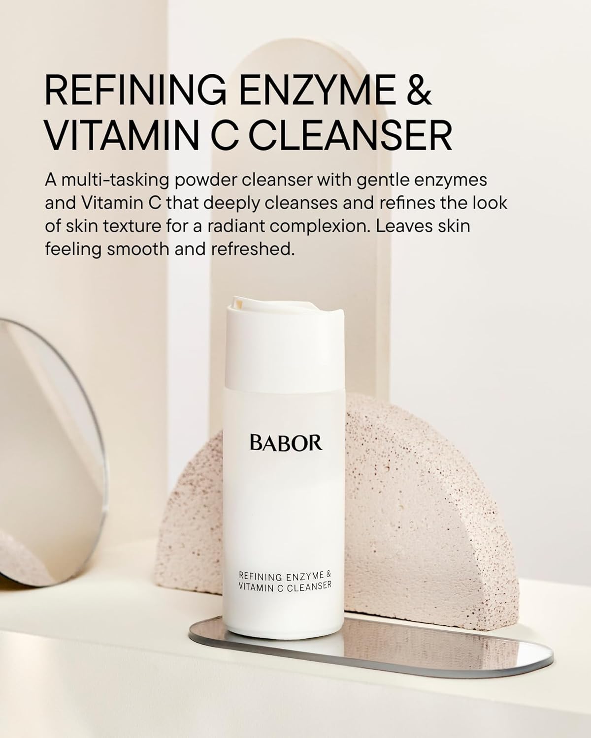 BABOR Enzyme Powder Cleanser, Vitamin C Exfoliating Face Wash, 1.41 oz