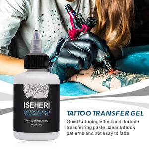 Tattoo Transfer Gel, 4oz Stencil Cream - Fast & Clear Long Lasting Solution for Tattoo Artists - Supplies