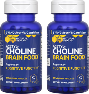 GABA Brain Food - GABA Supplement with L-Citrulline & Grape Seed Extract - Supports Calm & Relaxation - Nighttime Sleep Aid - Supports Production of Gamma Aminobutyric Acid - 120 L-Citrulline Capsules