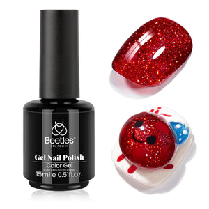 Beetles Red Gel Polish, Merlot Wine, 15ML Dark Red Gel Nail Polish