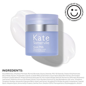 Kate Somerville Goat Milk Moisturizing Cream - Deeply Hydrating Daily Face Moisturizer for Dry, Tight, and Sensitive Skin, 1.7 Fl Oz
