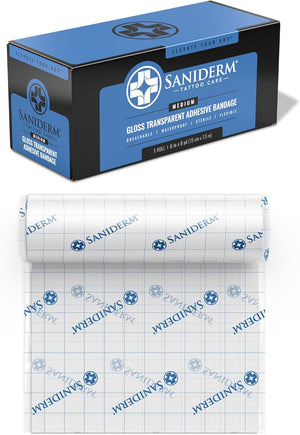 Saniderm Original Tattoo Aftercare Bandage (Extra Large Roll, 10.2 in x 8 yd)