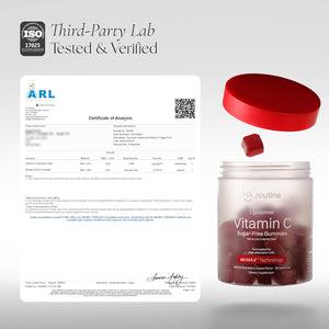 Haroutine Liposomal Vitamin C Gummies - 500mg, 60 Sugar-Free Gummies, 30 Servings, Immunity & Collagen Support, Antioxidant - Strawberry Guava Flavor - New Pouch Packaging (Packaging May Vary)