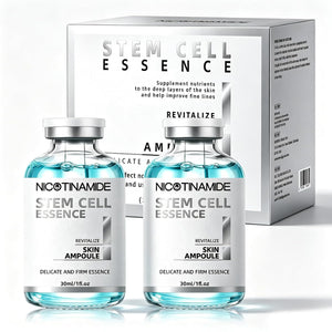 Botanical Stem Cell Ampoule for Face, Microneedling Serum, 2 Count | Hydrating facial serum ampoules for use with or without microneedling to improve the appearance of fine lines and dry skin