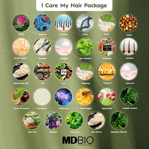 MD PLUS BIO Hair Transplant Repair Set - Hair Care Package with Shampoo, Serum and Multivitamins - Advanced Hair Care Products Containing Biotin, Keratin, Collagen – (3 Months)