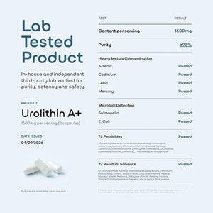 GreenLab Urolithin A+ 1500mg | Urolithin A Supplement for Energy, Mitochondrial Function, Cellular Support & Overall Wellness