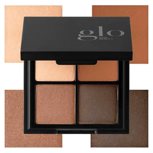 Glo Skin Beauty Eye Shadow Quad | Four Expertly Matched Shades for A Custom Eye Statement, (Bon Voyage)