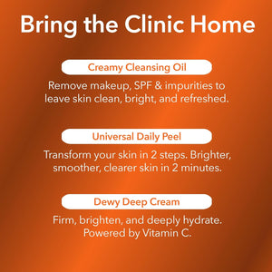 Dr Dennis Gross Radiant, Smooth & Firm Skincare Kit - Dermatologist Developed - Full-Size Alpha Beta Universal Peel, Travel-Size Vitamin C Lactic Dewy Deep Cream & Creamy Cleanser - $130 Value