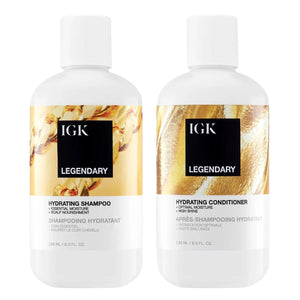 IGK GOOD BEHAVIOR Ultra Smooth Shampoo & Conditioner Set + Travel Size Packettes | Frizz Control + Shine | Vegan + Cruelty-Free | 8 oz (Pack of 2)