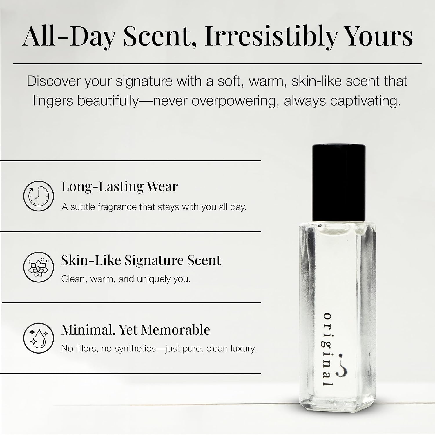 Original Roll On Pheromone Perfume Made in USA - Premium Rollerball Subtle Fragrance for Women - Long-Lasting Cruelty-Free Alcohol-Free Gentle on Skin - Ideal for Daily Use and Travel