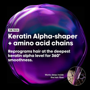 L'Oréal Professionnel Keratin Alpha Sleek Professional Hair Mask - Deeply Nourishes & Smooths, Long-Lasting Frizz Control, Instant Softness & Shine, For All Hair Types